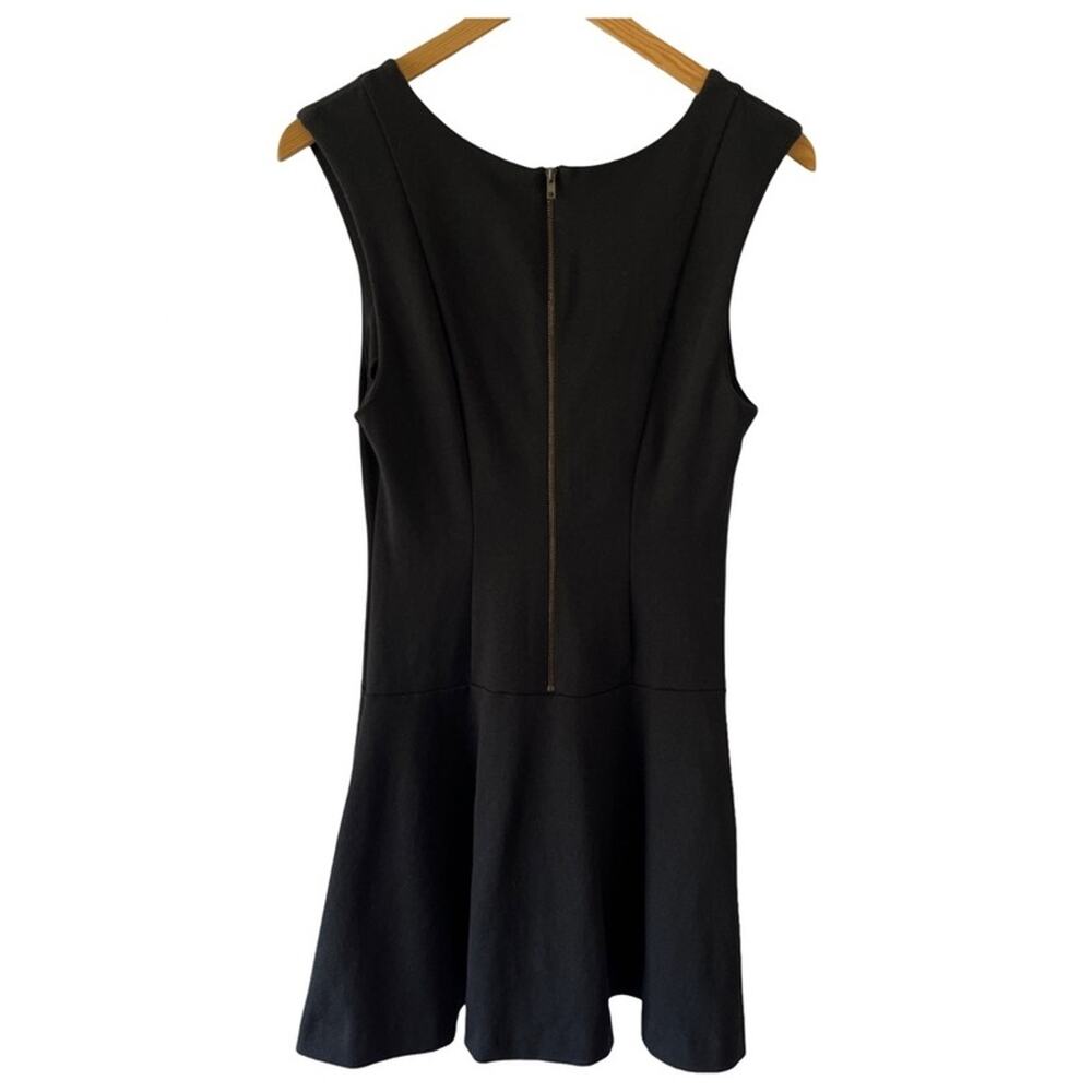 Free People Fit & Flare Black Sleeveless Dress Women's Small Zip Back Stretch - Picture 5 of 8